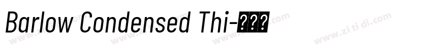 Barlow Condensed Thi字体转换